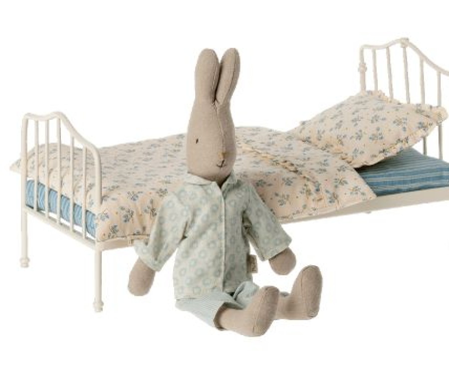 Speelgoed Maileg Poppenhuis & Toebehoren | Maileg Miniatuur Bed, Mini Blauw