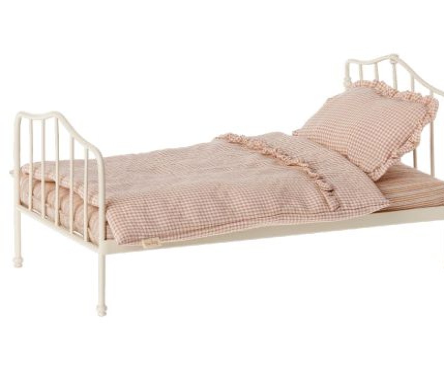 Speelgoed Maileg Poppenhuis & Toebehoren | Maileg Miniatuur Bed, Mini Roze/Rood