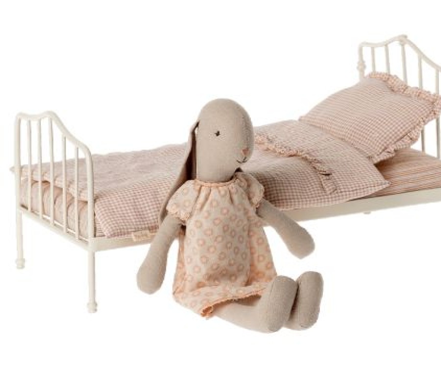 Speelgoed Maileg Poppenhuis & Toebehoren | Maileg Miniatuur Bed, Mini Roze/Rood