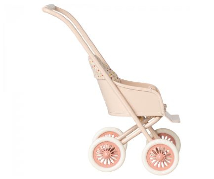 Speelgoed Maileg Poppenhuis & Toebehoren | Maileg Kinderwagen Micro, Powder