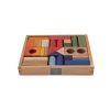 Speelgoed Wooden Story Bouwen | Wooden Story Houten Blokken, Regenboogkleur (30 Stuks)