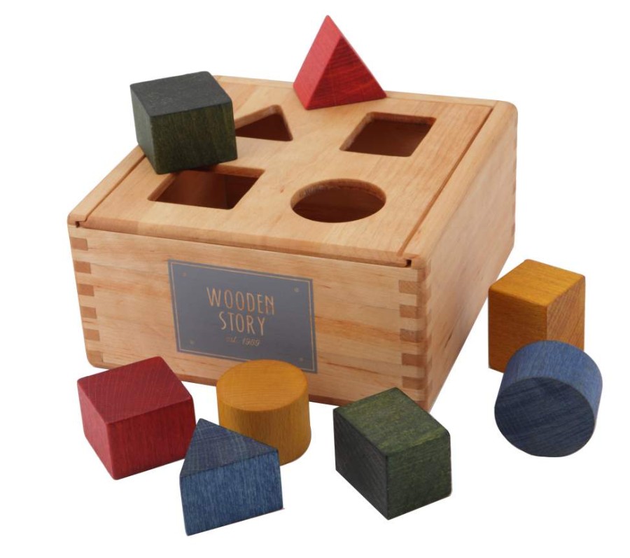 Speelgoed Wooden Story Puzzels | Wooden Story Houten Vormenstoof, Regenboogkleur