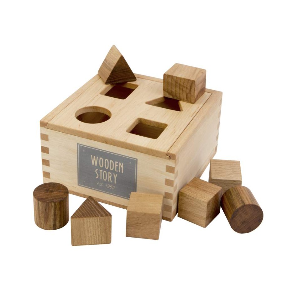 Speelgoed Wooden Story Puzzels | Wooden Story Houten Vormenstoof, Naturelkleur