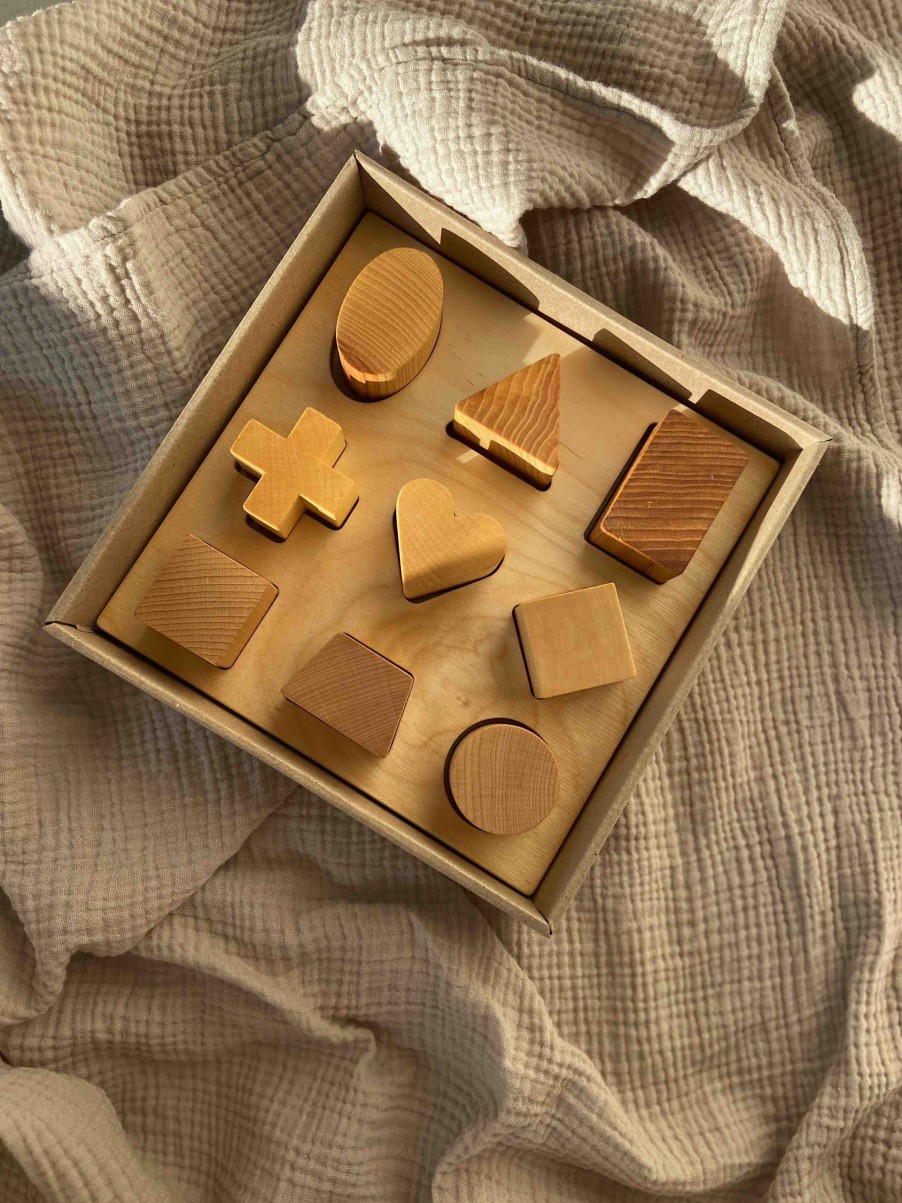 Speelgoed Wooden Story Puzzels | Wooden Story Houten Vormenpuzzel, Naturelkleur