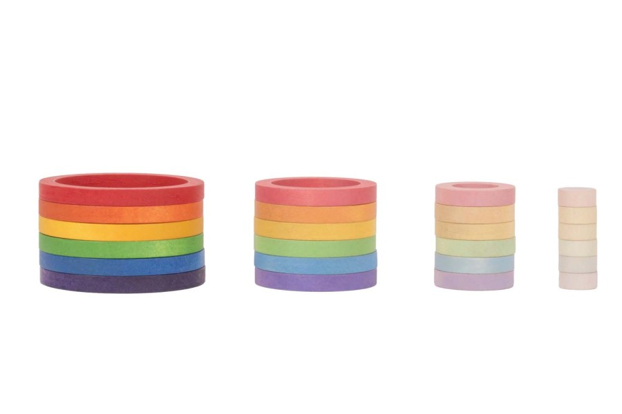 Speelgoed Grapat Ringen, Munten & Poppetjes | Grapat, Regenboog Ringen 24 Stuks