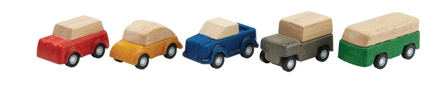 Speelgoed PlanToys Voertuigen & Toebehoren | Plan Toys Auto Set, 5 Stuks