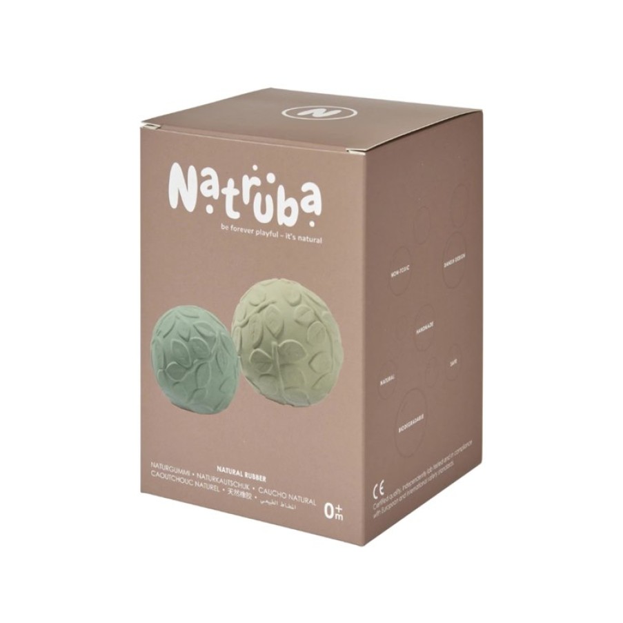 Speelgoed Natruba Bijtspeeltjes, Rammelaars & Speendoekjes | Natruba Sensory Ball Set Groen