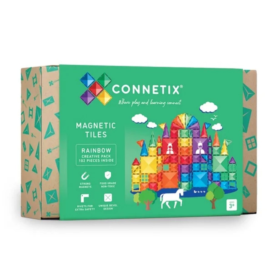 Speelgoed Connetix Bouwen | Connetix Creative Pack, Rainbow 102 Stuks