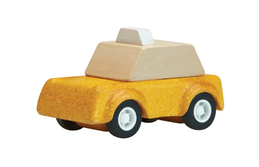 Speelgoed PlanToys Voertuigen & Toebehoren | Plan Toys Gele Taxi