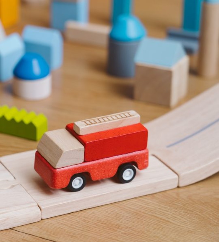 Speelgoed PlanToys Voertuigen & Toebehoren | Plan Toys Brandweerwagen