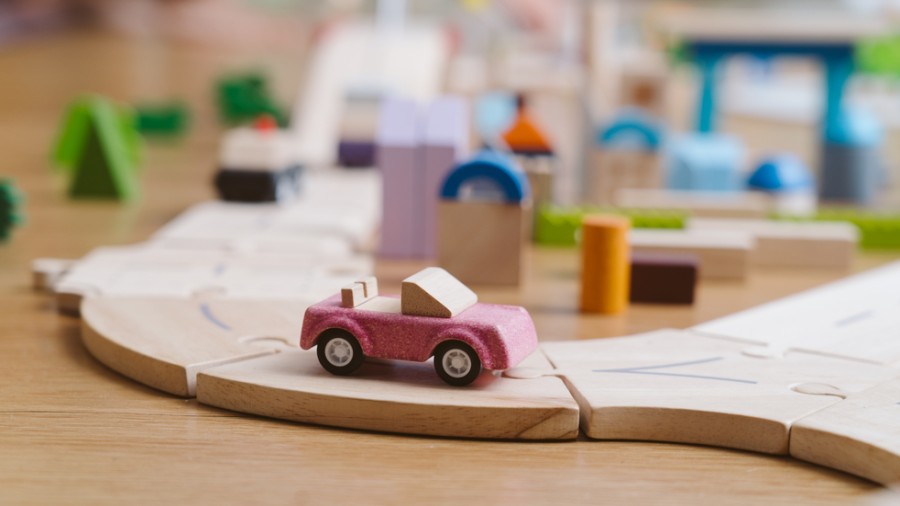 Speelgoed PlanToys Voertuigen & Toebehoren | Plan Toys Roze Sportauto