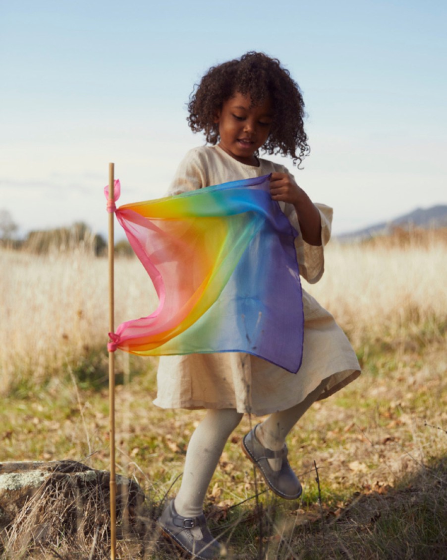 Speelgoed Sarah's Silks Speelzijde & Knijpers | Sarah'S Silks Speelzijde Mini Regenboog