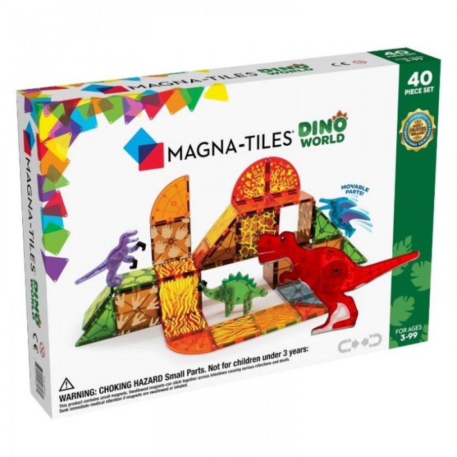 Speelgoed MAGNA TILES Bouwen | Magna Tiles Dino World, 40 Stuks