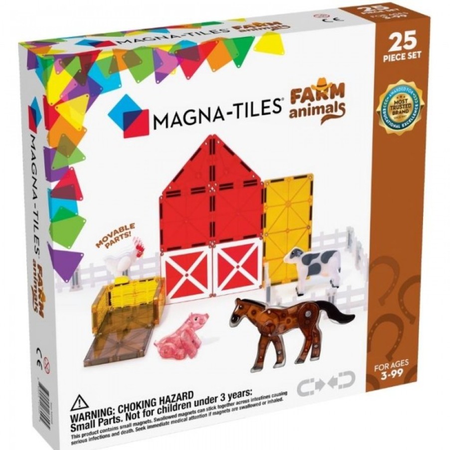 Speelgoed MAGNA TILES Bouwen | Magna Tiles Farm Animals, 25 Stuks