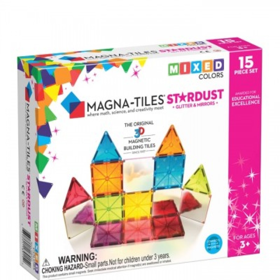 Speelgoed MAGNA TILES Bouwen | Magna Tiles Stardust, 15 Stuks