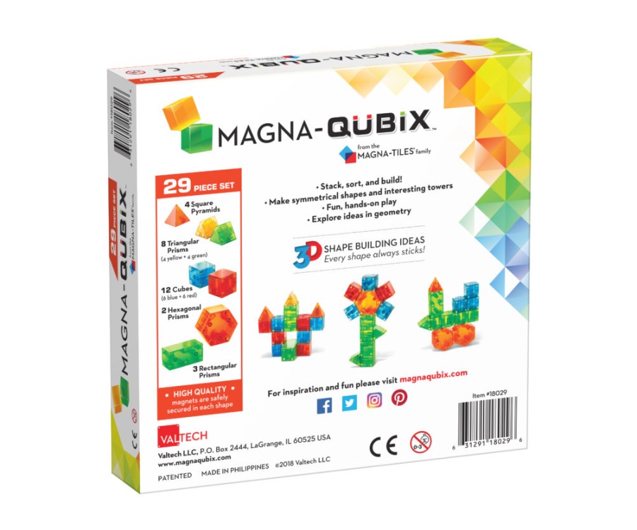 Speelgoed MAGNA TILES Bouwen | Magna Tiles Qubix, 29 Stuks