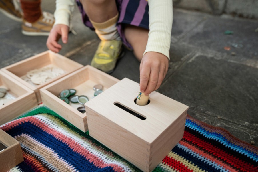 Speelgoed Grapat Educatief | Grapat Object Permanence Box