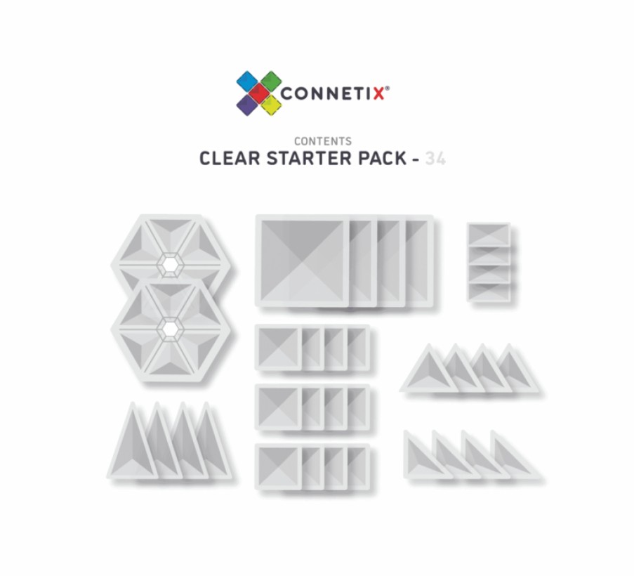 Speelgoed Connetix Bouwen | Connetix Clear Pack, 34 Stuks