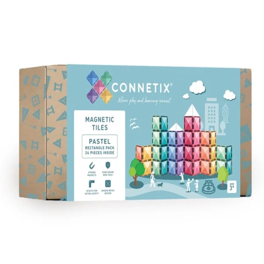 Speelgoed Connetix Bouwen | Connetix Pastel Rectangle Pack, 24 Stuks