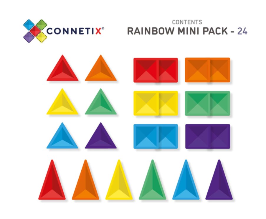 Speelgoed Connetix Bouwen | Connetix Regenboog Mini Pack, 24 Stuks