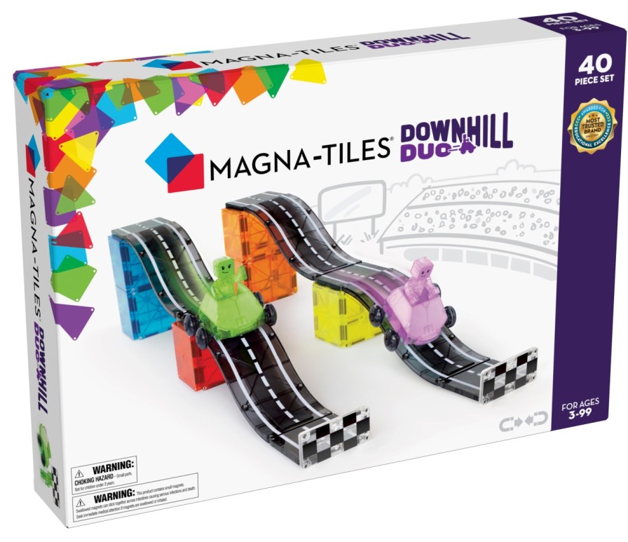 Speelgoed MAGNA TILES Voertuigen & Toebehoren | Magna Tiles Downhill Duo, 40 Stuks