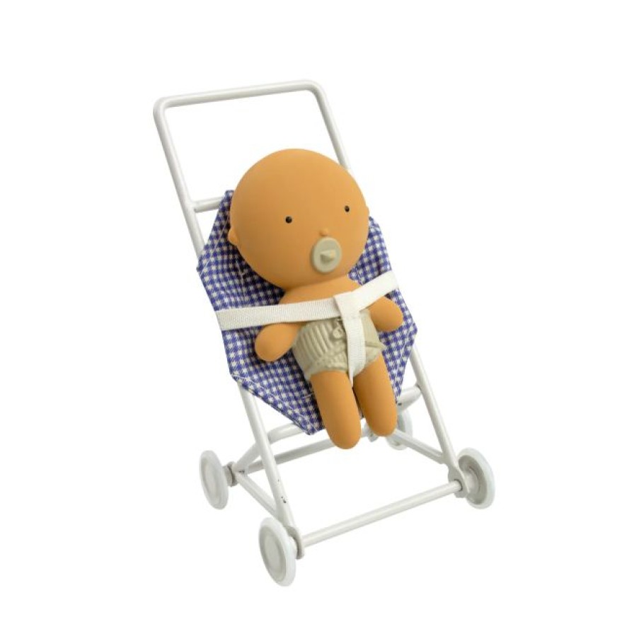 Speelgoed We are GOMMU Speelpoppen & Toebehoren | Gommu Pocket Furniture, Buggy Blauw Geruit